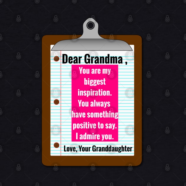 Dear Grandma: Special Personalized Message to Grandma From Granddaughter - Gifts Grandmothers Will Love by S.O.N. - Special Optimistic Notes 